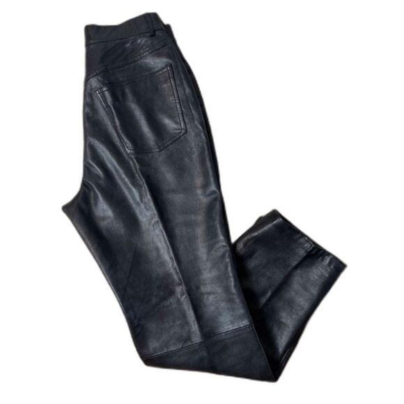 Cache Leather Pants High Rise Black Size 8 - Picture 4 of 11